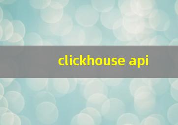 clickhouse api